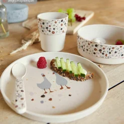 4-tlg. Geschirr-Set rutschfest - Happy Fruits - Cherry