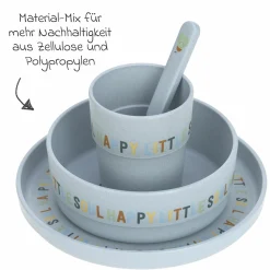 4-tlg. Geschirr-Set rutschfest - Happy Fruits - Lemon