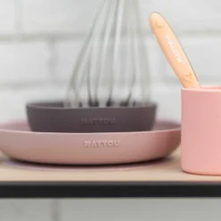 4-tlg. Geschirr-Set Silikon - Pink Eggplant