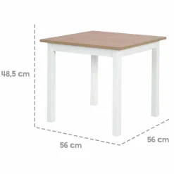 3-tlg. Kindersitzgruppe inkl. 1 Tisch & 2 Stühle - Woody - Natur Weiß