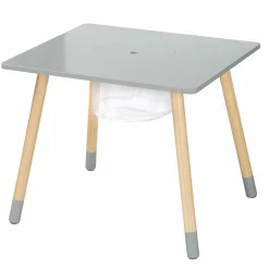 3-tlg. Kindersitzgruppe inkl. 1 Tisch mit Aufbewahrungsnetz & 2 Stühle - Grau