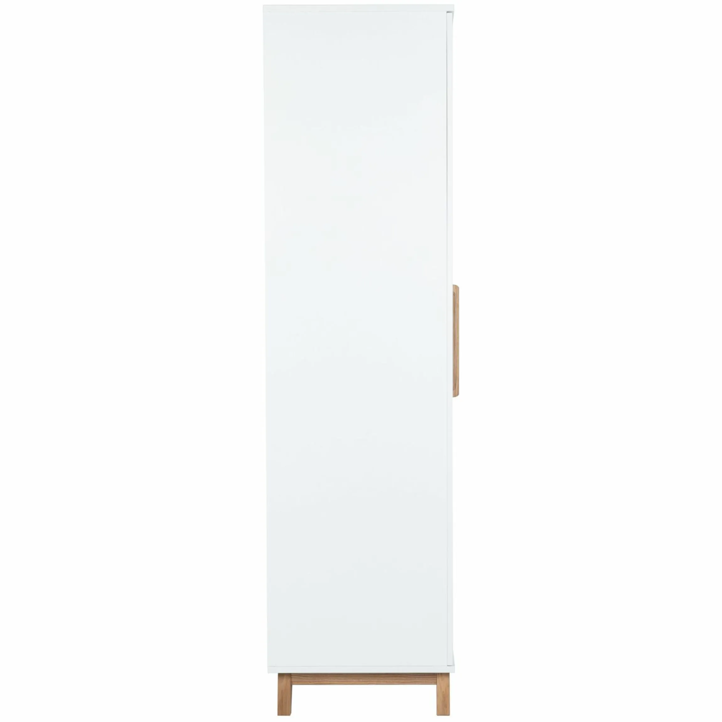 3-tlg Kinderzimmer-Set Lina mit 4-türigem Schrank, Bett, Wickelkommode mit Wickelaufsatz - Kreideweiß / Walnuss-Optik - Kollektion 2024