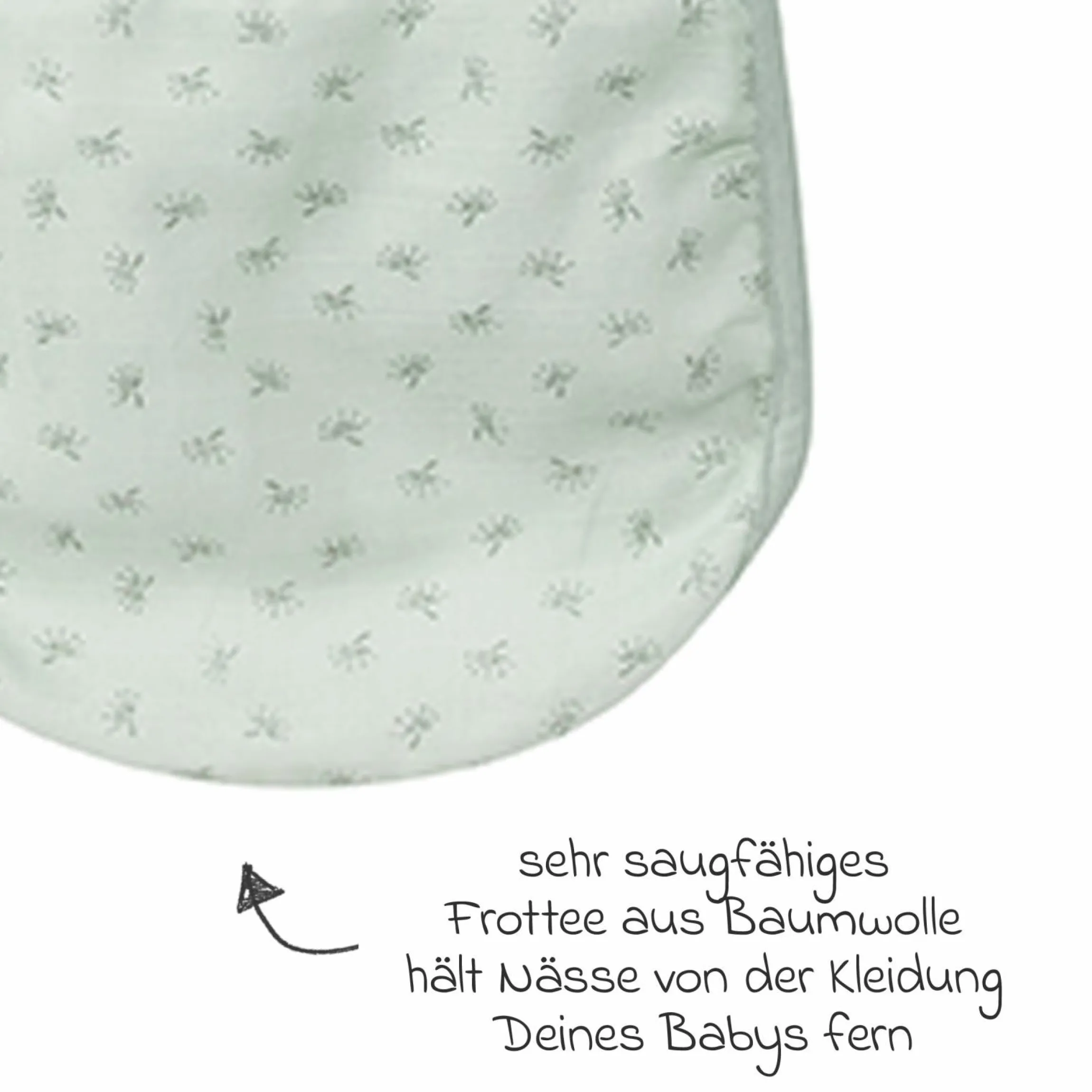 3-tlg. Lätzchen-Set mit Organic Bio-Baumwolle GOTS - Lil Planet - Frosty Green