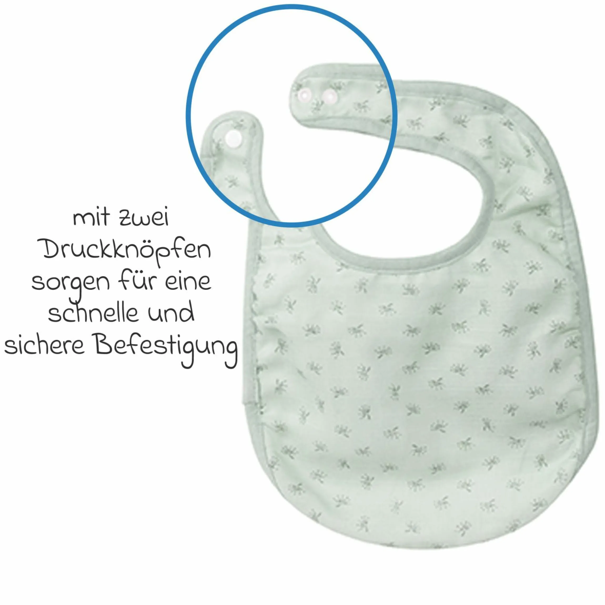3-tlg. Lätzchen-Set mit Organic Bio-Baumwolle GOTS - Lil Planet - Frosty Green