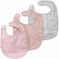 3-tlg. Lätzchen-Set mit Organic Bio-Baumwolle GOTS - Lil Planet - Rosa