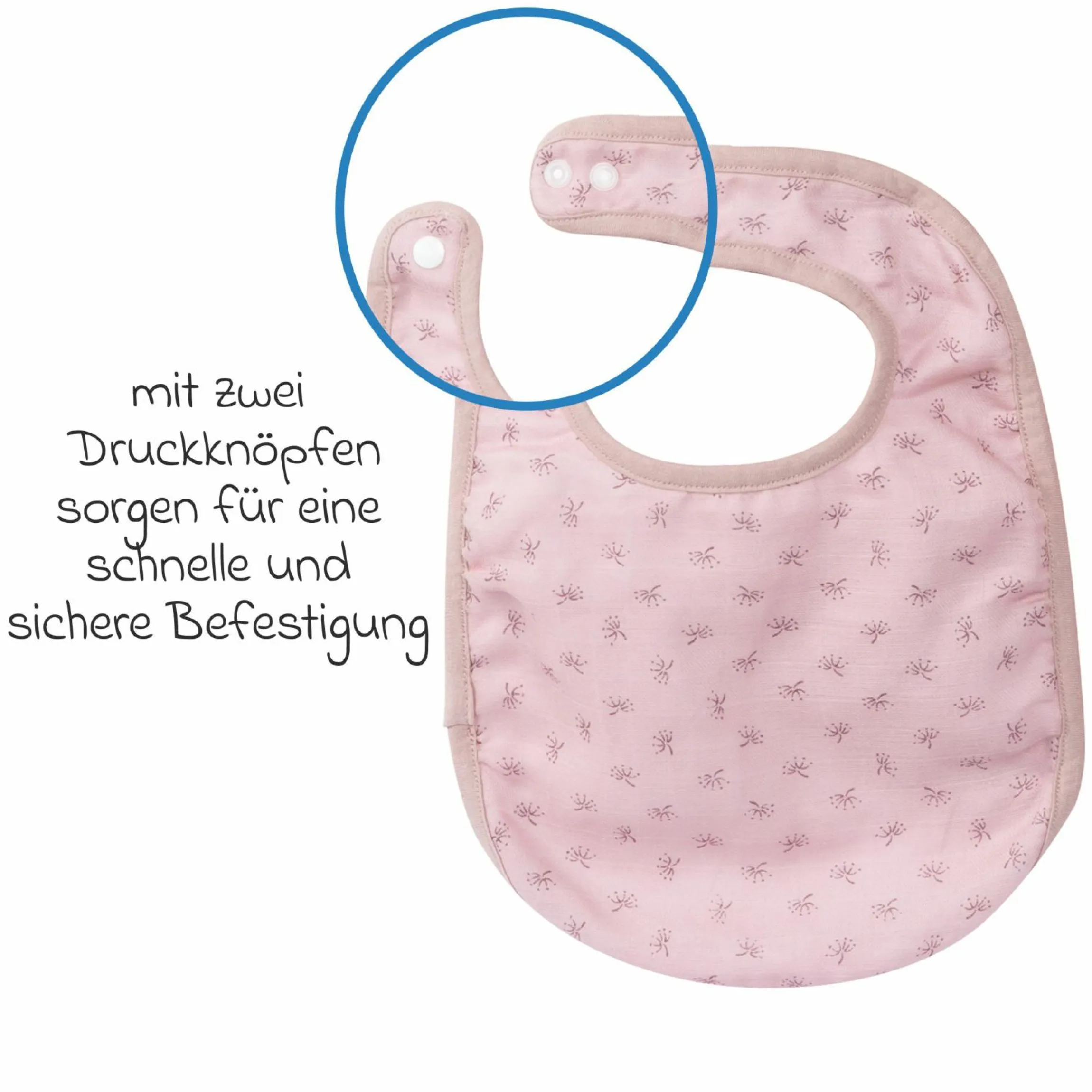 3-tlg. Lätzchen-Set mit Organic Bio-Baumwolle GOTS - Lil Planet - Rosa