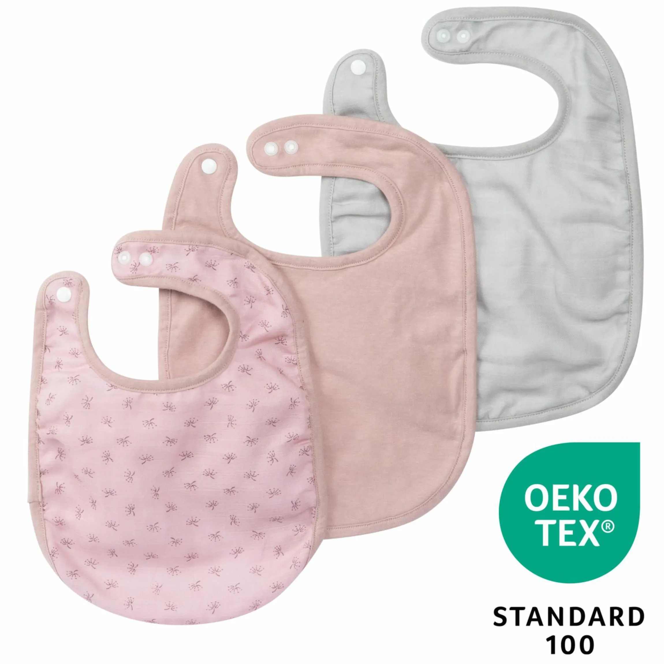 3-tlg. Lätzchen-Set mit Organic Bio-Baumwolle GOTS - Lil Planet - Rosa