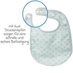 3-tlg. Lätzchen-Set mit Organic Bio-Baumwolle GOTS - Lil Planet - Türkis