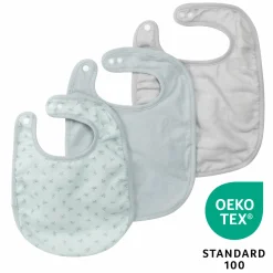 3-tlg. Lätzchen-Set mit Organic Bio-Baumwolle GOTS - Lil Planet - Türkis