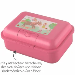 2-tlg, Lunch Set Brotdose & Trinkflasche - Prinzessin & Pferd