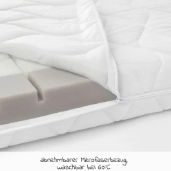 6-tlg. Matratzen-Set für Kinderbett 70x140cm - Babymatratze Air Allround + Steppbett-Set + Betteinlage + 2 Spannbettlaken