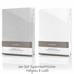3-tlg. Matratzen-Set für Kinderwagen 75 x 33 cm - Weiß & Hellgrau