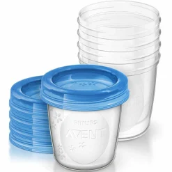 10-tlg. Mehrwegbecher-Set für Muttermilch SCF619/05
