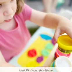 10-tlg Nachhaltiges Spielset Roba + Play-Doh mit Bastelmatte 30 x 40 cm, 6 Dosen Knetmasse, Teigrolle, Pizzaschneider & Modelierwerkzeug - Kollektion 2025