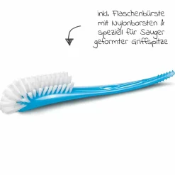 7-tlg. Neugeborenen-Starter-Set Natural Response - 5 PP-Flaschen mit Silikon-Sauger + Schnuller Ultra Soft 0-6M + Flaschenbürste