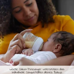 7-tlg. Neugeborenen-Starter-Set Natural Response - 5 PP-Flaschen mit Silikon-Sauger + Schnuller Ultra Soft 0-6M + Flaschenbürste