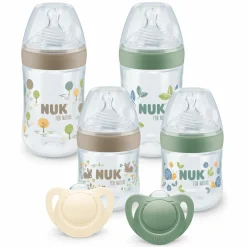 6-tlg. Perfect-Start-Set for Nature - 4x PP-Flasche (150 ml & 260 ml) + 2x Silikon-Schnuller (0-6 Monate)