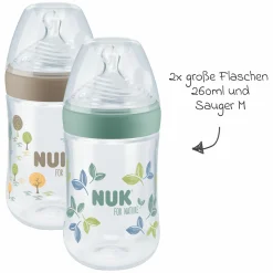 6-tlg. Perfect-Start-Set for Nature - 4x PP-Flasche (150 ml & 260 ml) + 2x Silikon-Schnuller (0-6 Monate)