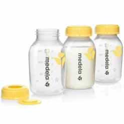 3-tlg. PP-Flaschen-Set für Muttermilch je 150 ml