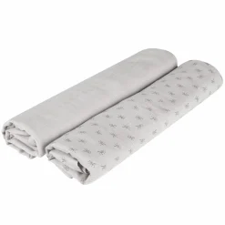 2-tlg. Puck- und Stilltuch-Set aus 100% Organic Bio-Baumwolle GOTS - Lil Planet - Grau