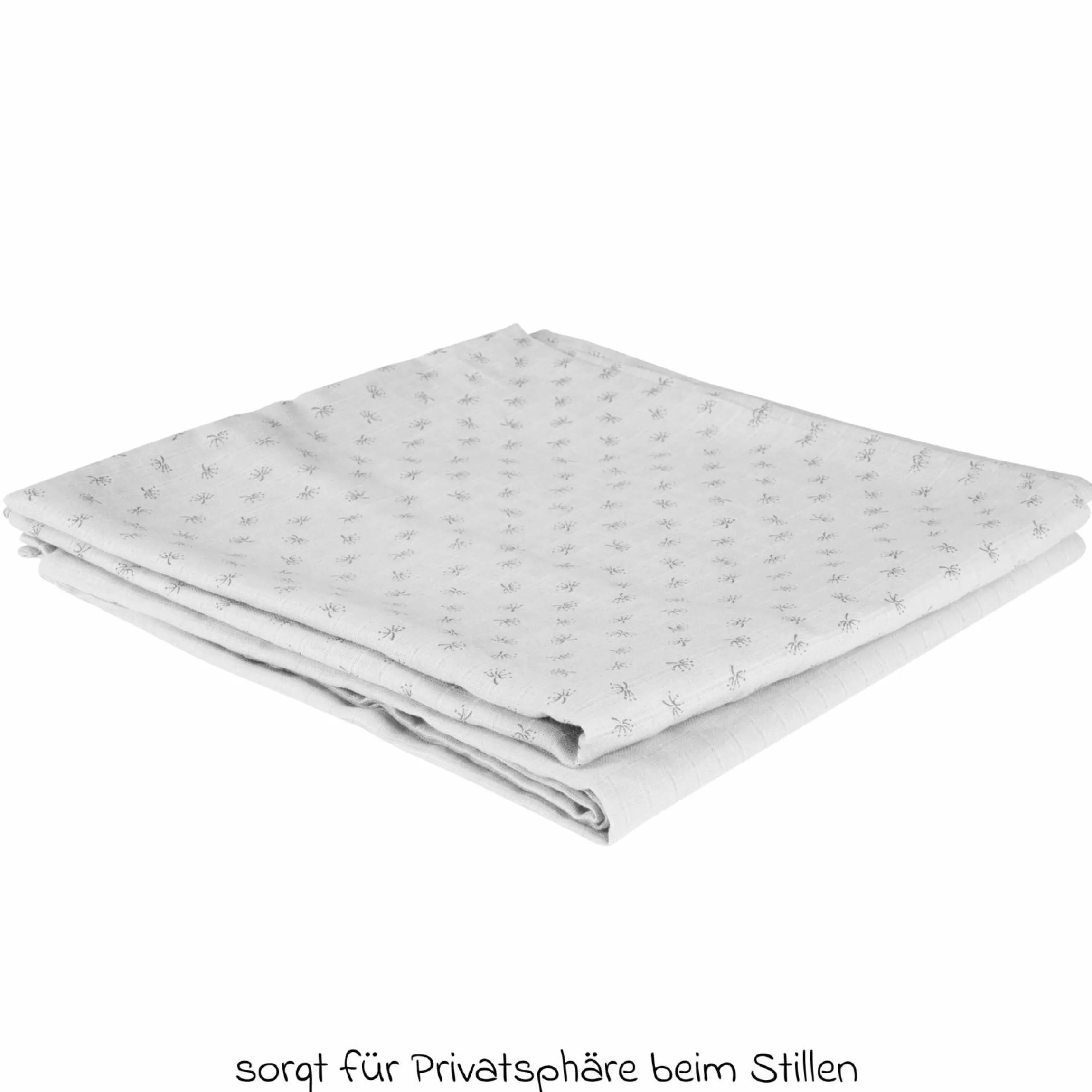 2-tlg. Puck- und Stilltuch-Set aus 100% Organic Bio-Baumwolle GOTS - Lil Planet - Grau