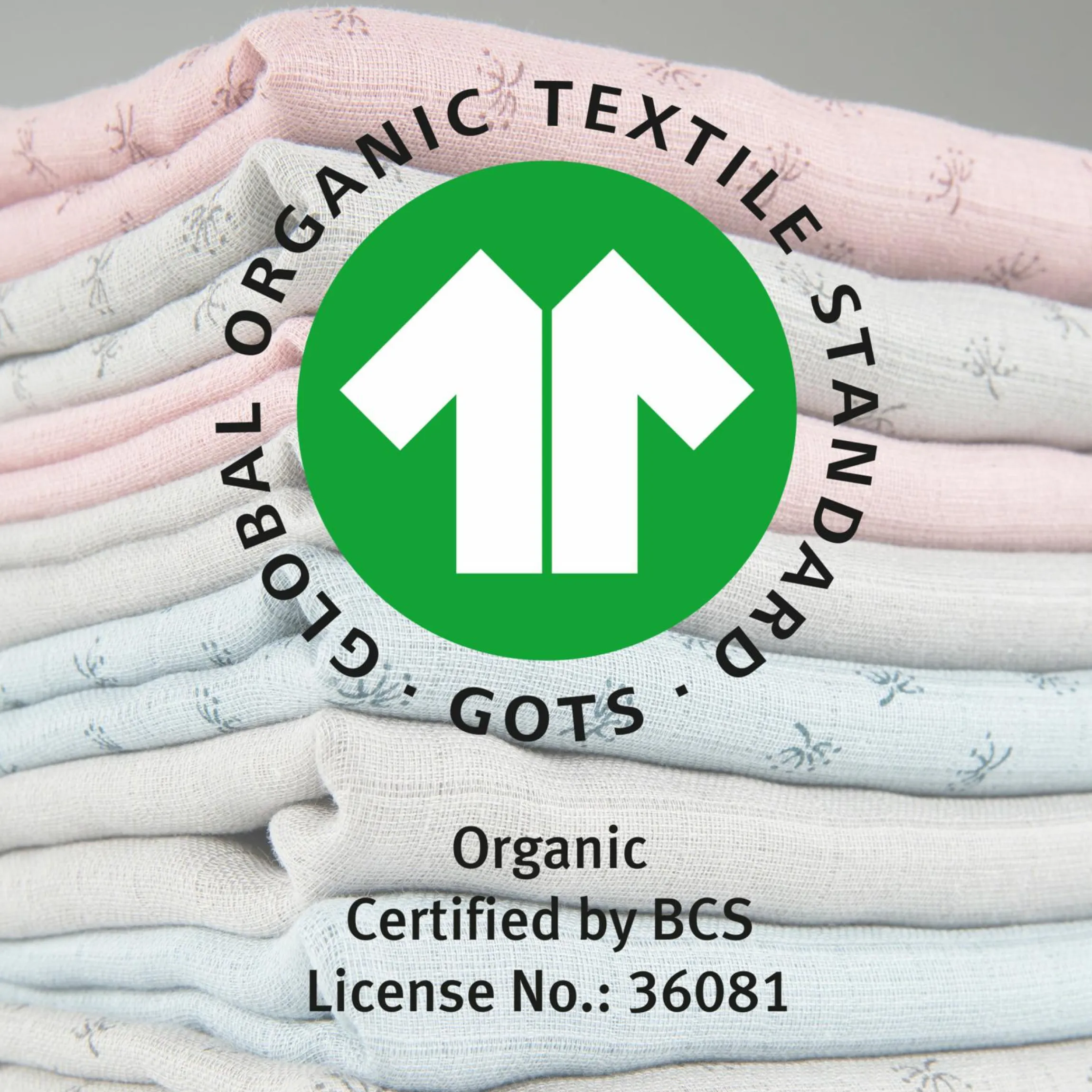 2-tlg. Puck- und Stilltuch-Set aus 100% Organic Bio-Baumwolle GOTS - Lil Planet - Grau