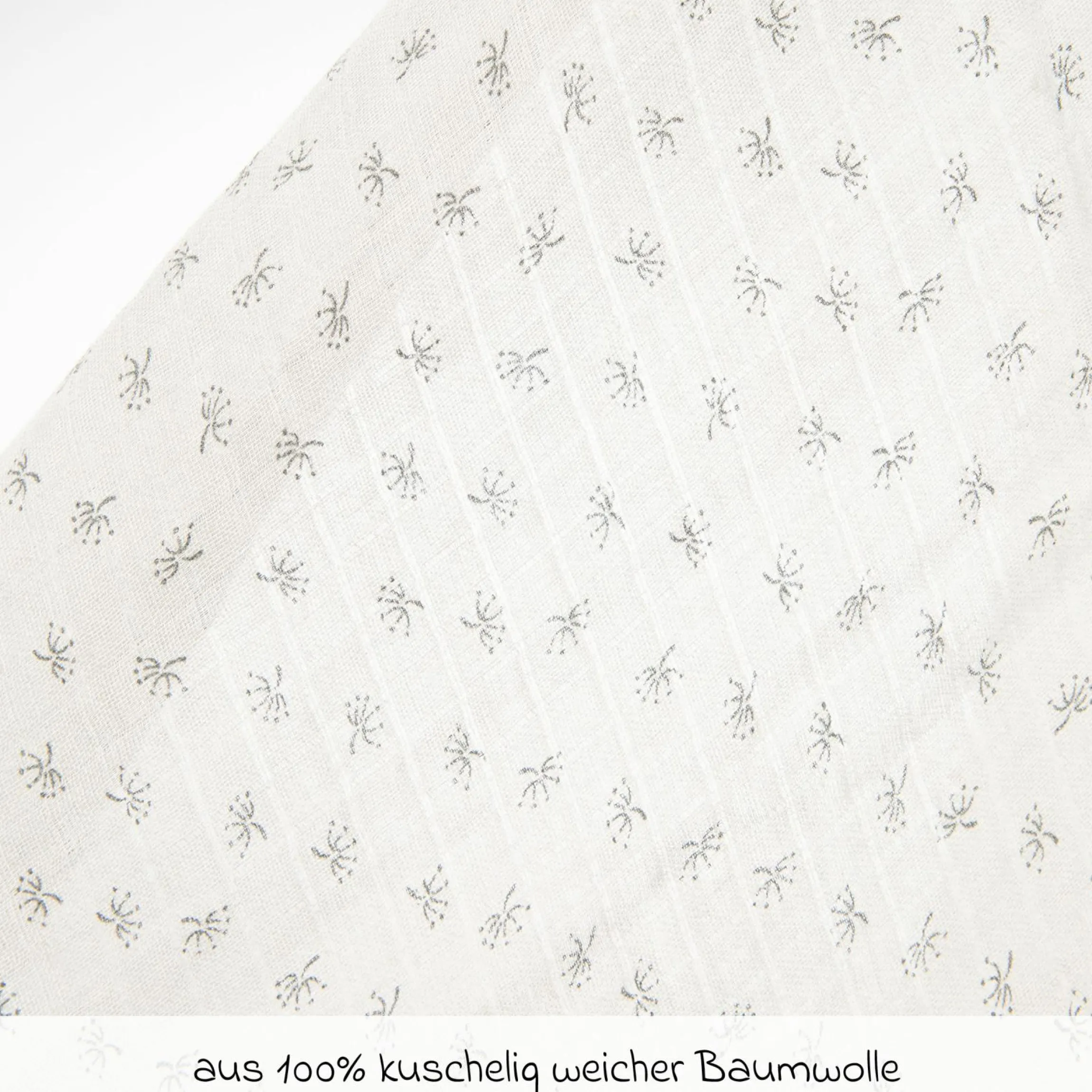 2-tlg. Puck- und Stilltuch-Set aus 100% Organic Bio-Baumwolle GOTS - Lil Planet - Grau
