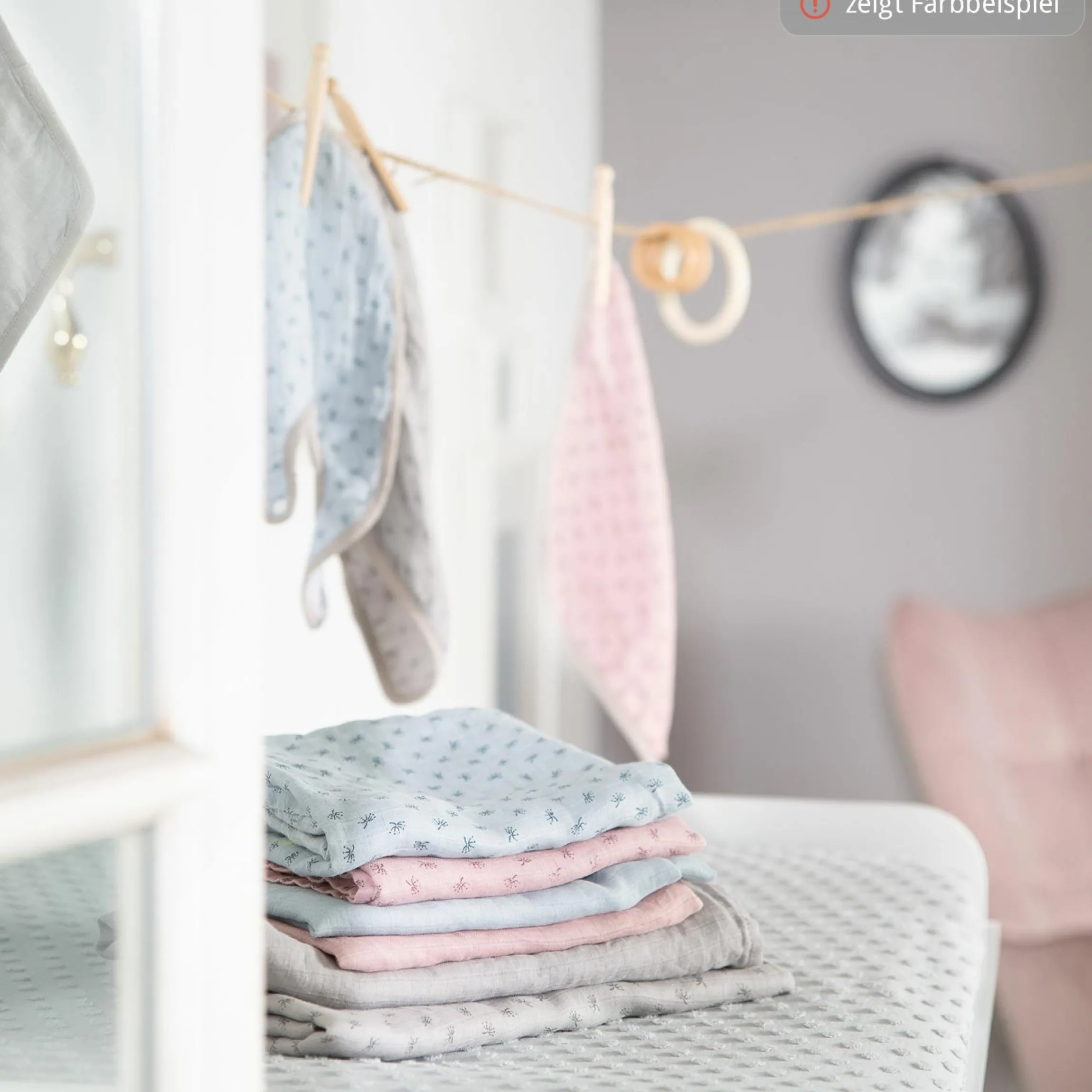 2-tlg. Puck- und Stilltuch-Set aus 100% Organic Bio-Baumwolle GOTS - Lil Planet - Rosa