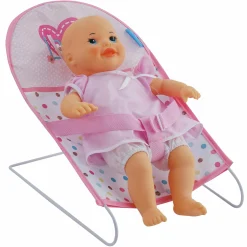 3-tlg. Puppenset - Babywippe, Buggy & Puppe (36 cm) - Love Heart