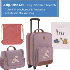 2-tlg. Reise-Set - inkl. Trolley + Washbag - Adventure Dragonfly
