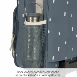 5-tlg. Reise-Set - inkl. Trolley + Washbag + Rucksack + Lunchbox + Trinkflasche - Happy Prints - Midnight Blue