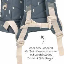 5-tlg. Reise-Set - inkl. Trolley + Washbag + Rucksack + Lunchbox + Trinkflasche - Happy Prints - Midnight Blue