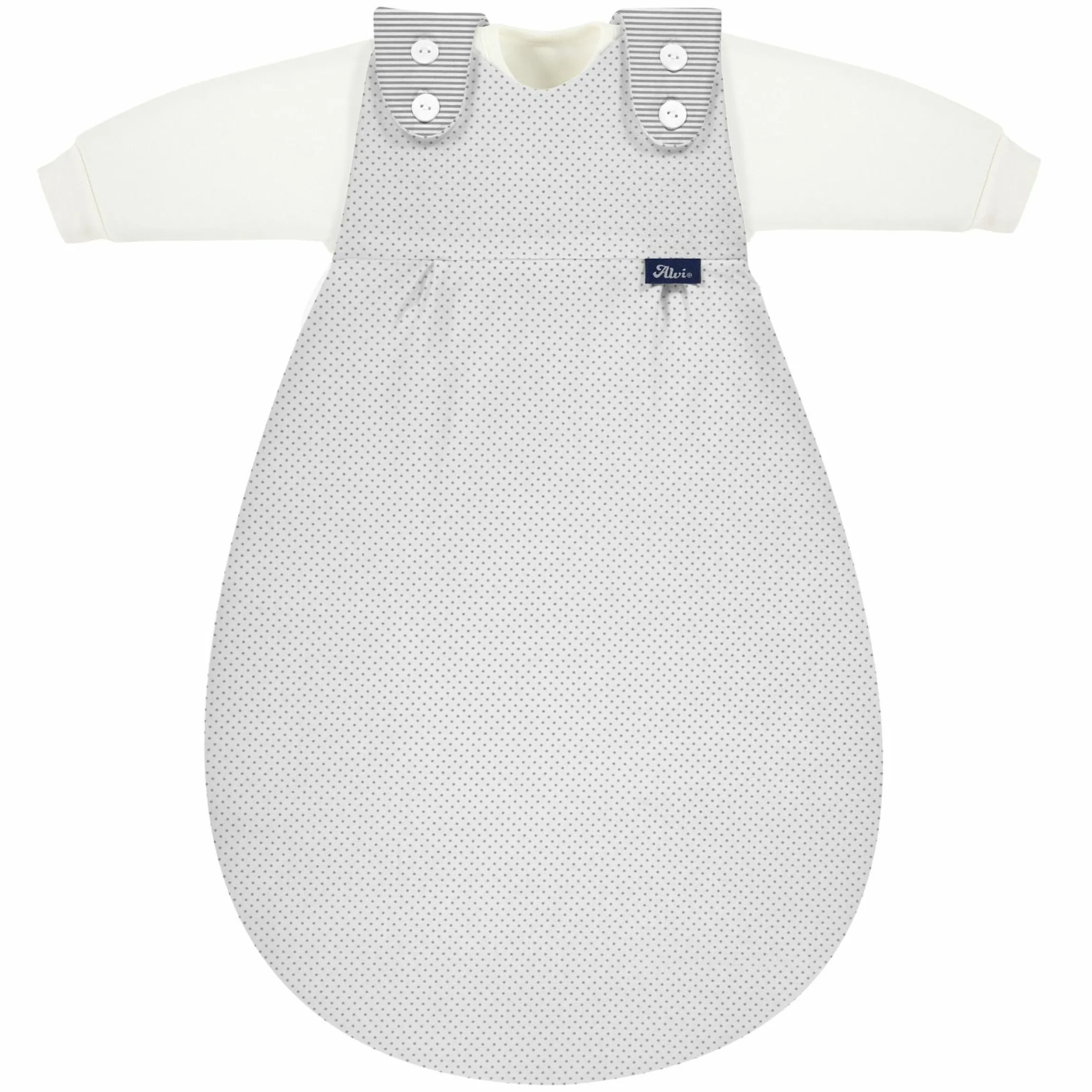 2-tlg. Schlafsack Baby-Mäxchen - Dots - Grey - Gr. 50/56