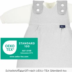 2-tlg. Schlafsack Baby-Mäxchen - Dots - Grey - Gr. 50/56