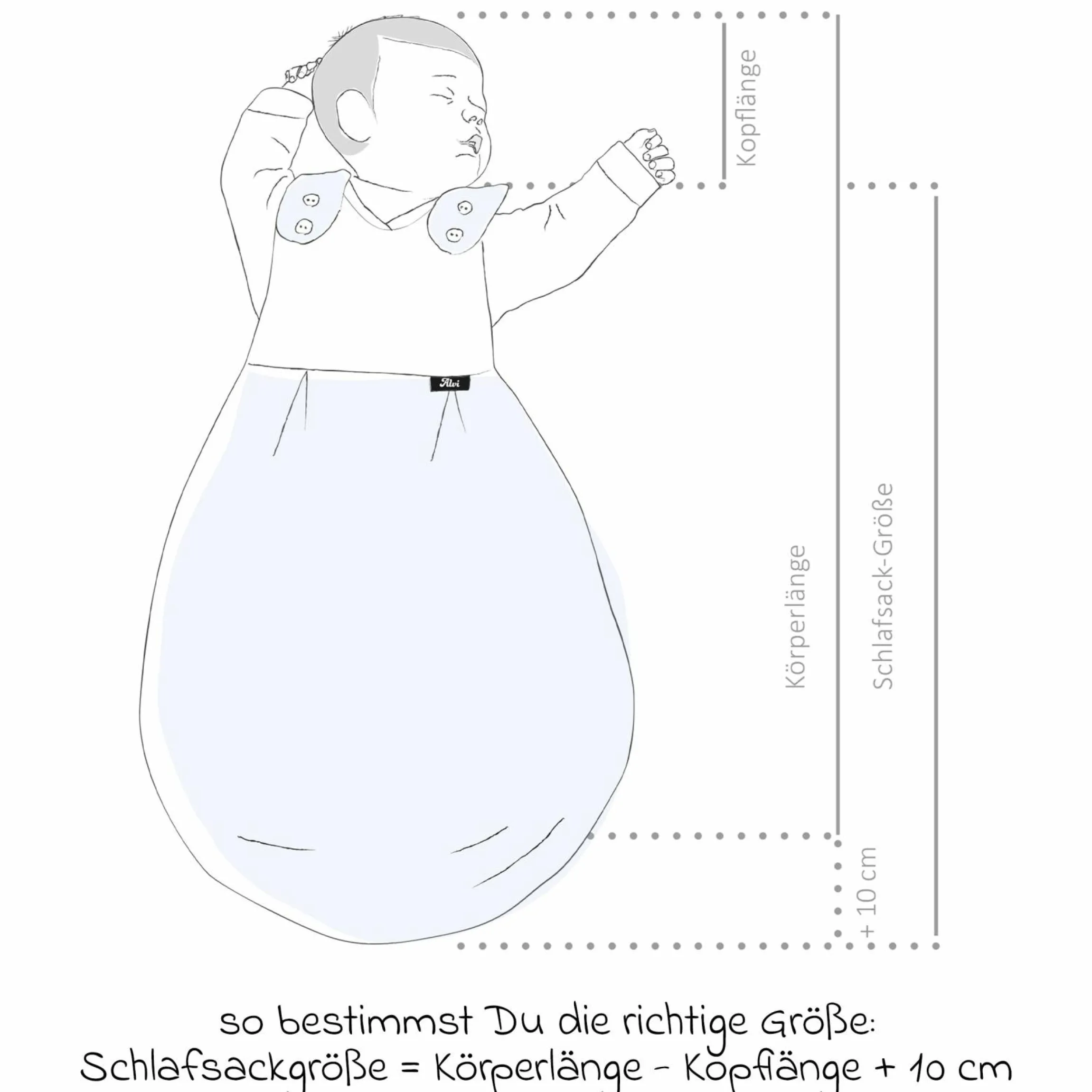 2-tlg. Schlafsack Baby-Mäxchen 4 Season Mull - Sand-Beige - Gr. 50/56