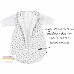 2-tlg. Schlafsack-Set - Circle Weiß Grau - Gr. 62/68