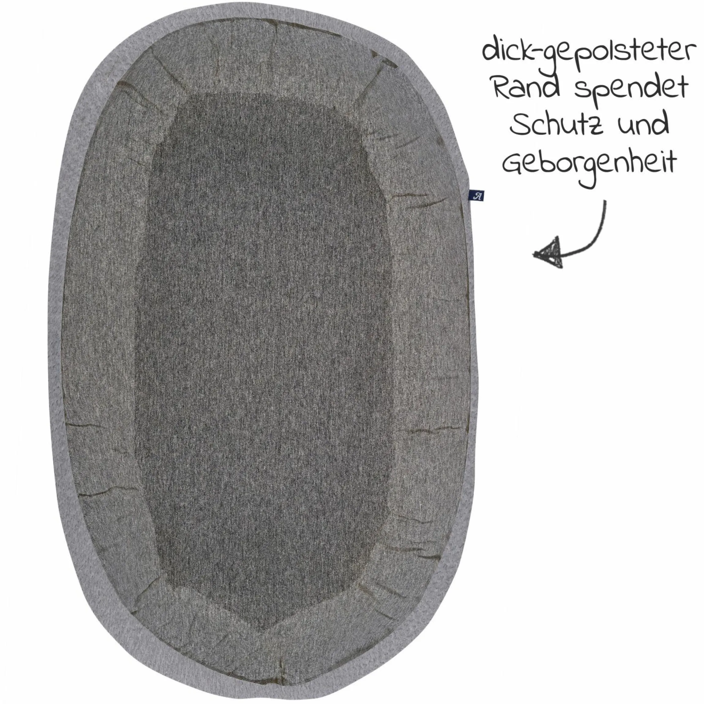 8-tlg. Schlummer-Set - Nestchen + 3 Bodys + Strampelsack + 3 Kratzfäustlinge - Grau Weiß