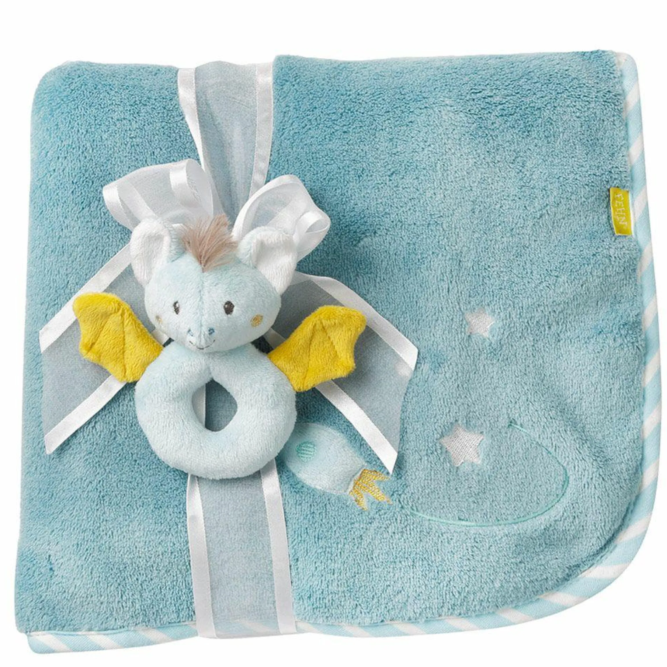 2-tlg. Set Kuscheldecke + Greifling Fledermaus 75 x 100 cm - Little Castle