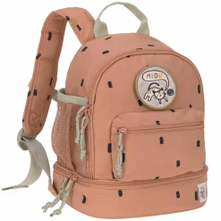 2-tlg. Set Rucksack Mini Backpack & Edelstahl-Brotdose Lunchbox - Happy Prints - Caramel