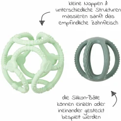 2-tlg. Set Silikon-Bälle - Mint