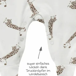 2-tlg. Set Strampler & Shirt - Giraffe & Elefant - Offwhite - Gr. 68