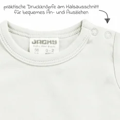4-tlg. Set Strampler, Jogginghose & 2 Langarmshirts - Elefant - Mokka Offwhite - Gr. 74
