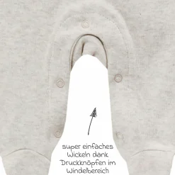 4-tlg. Set Strampler, Langarmshirt, Wickelshirt & Jogginghose - Beige Melange - Gr. 68