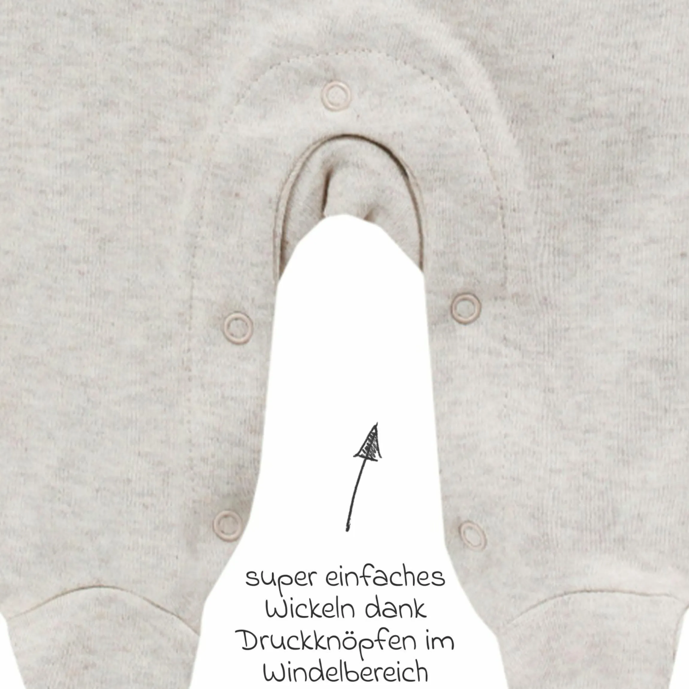 4-tlg. Set Strampler, Langarmshirt, Wickelshirt & Jogginghose - Beige Melange - Gr. 68