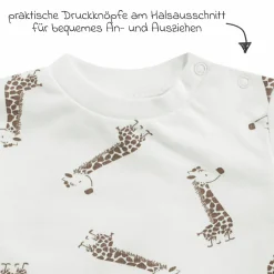 2-tlg. Set Sweatshirt & Hose - Giraffe Allover - Offwhite - Gr. 74