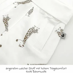 2-tlg. Set Sweatshirt & Hose - Giraffe Allover - Offwhite - Gr. 74