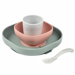4-tlg. Silikon-Geschirr-Set - Eukalyptus