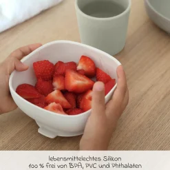 4-tlg. Silikon-Geschirr-Set - Salbeigrün