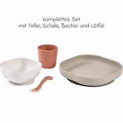 4-tlg. Silikon-Geschirr-Set - Terracotta