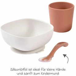 4-tlg. Silikon-Geschirr-Set - Terracotta